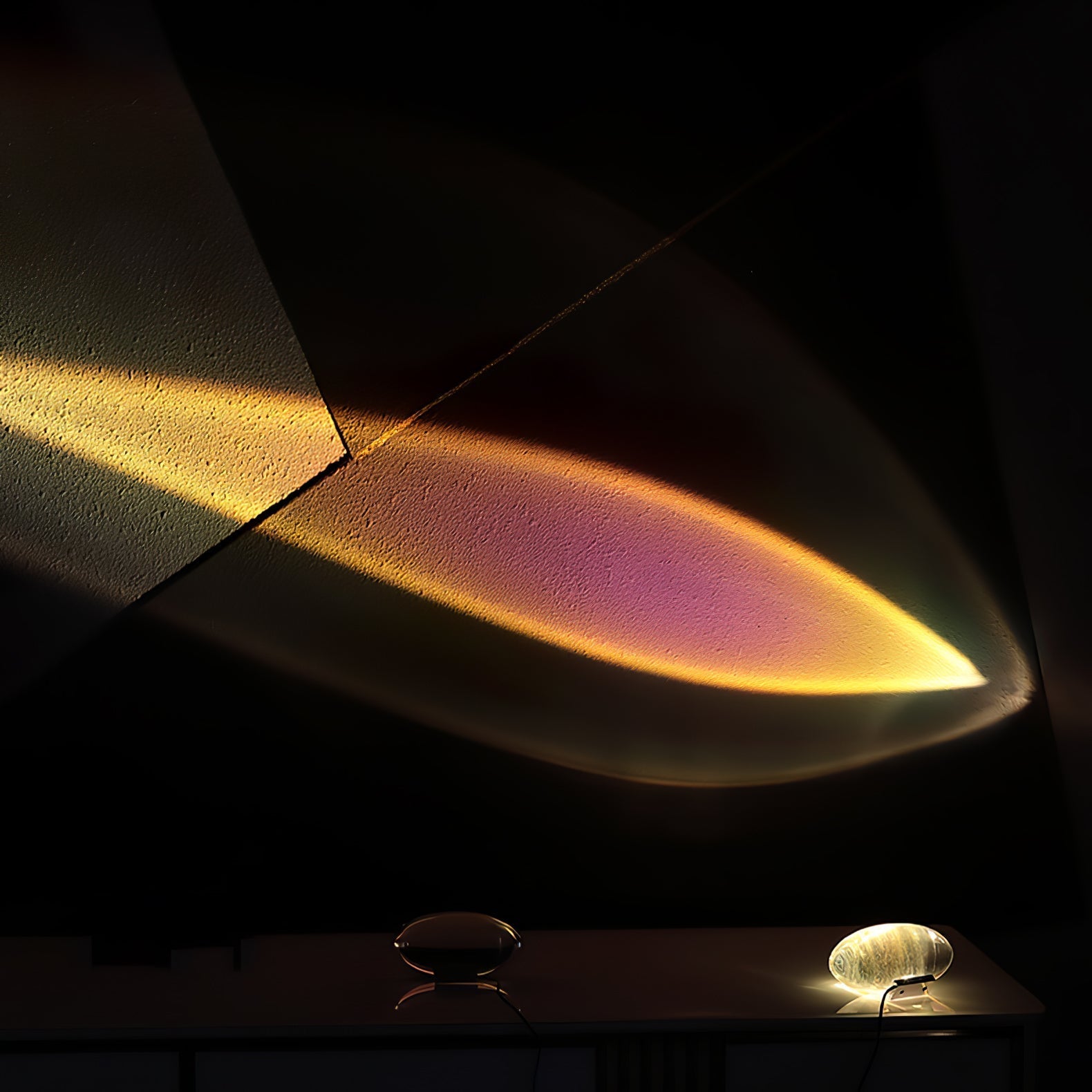 Bordlampe i krystal med LED – dekorativ lampe med stemningslys