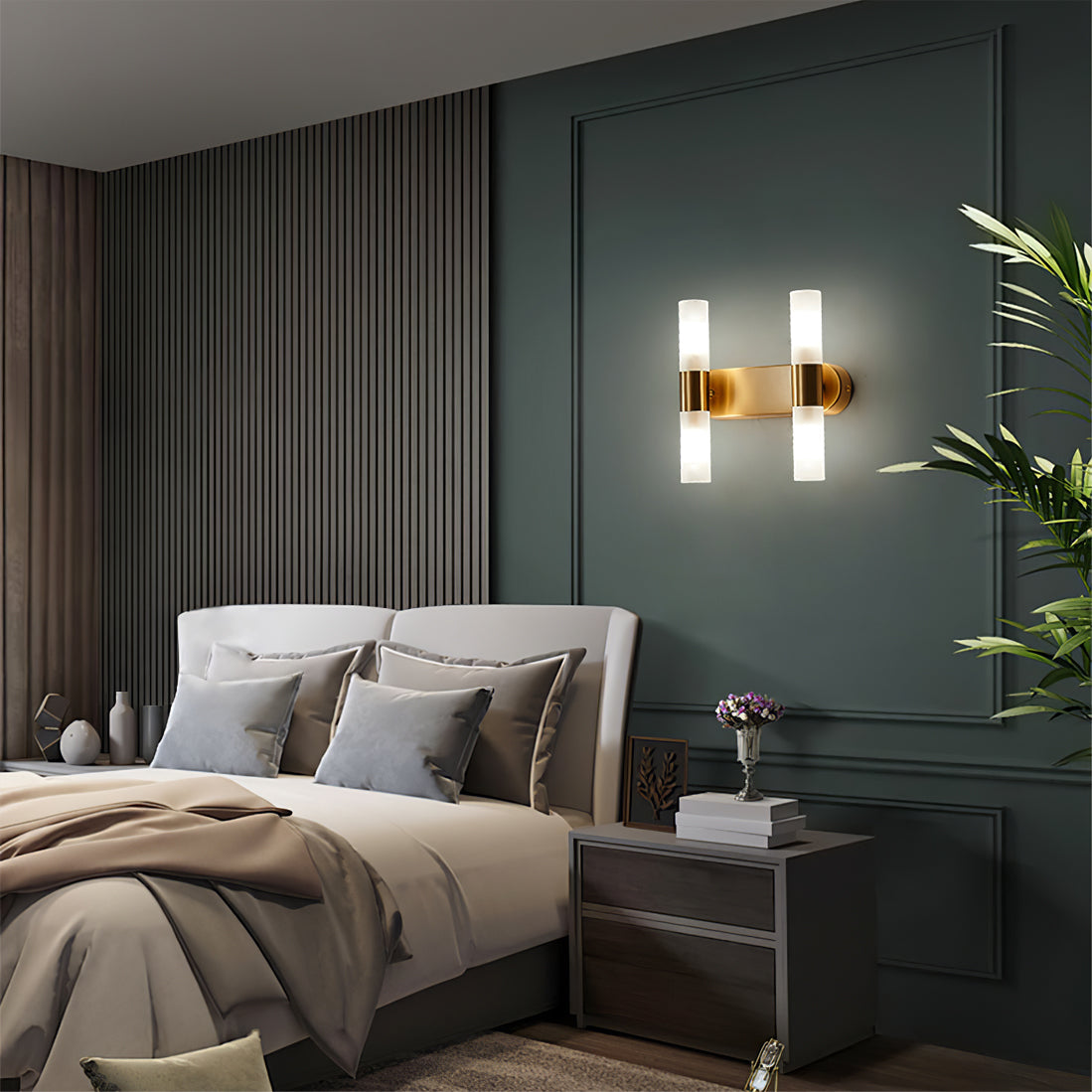 Brassia – Elegant Væglampe i Messing med Energieffektiv LED-Belysning