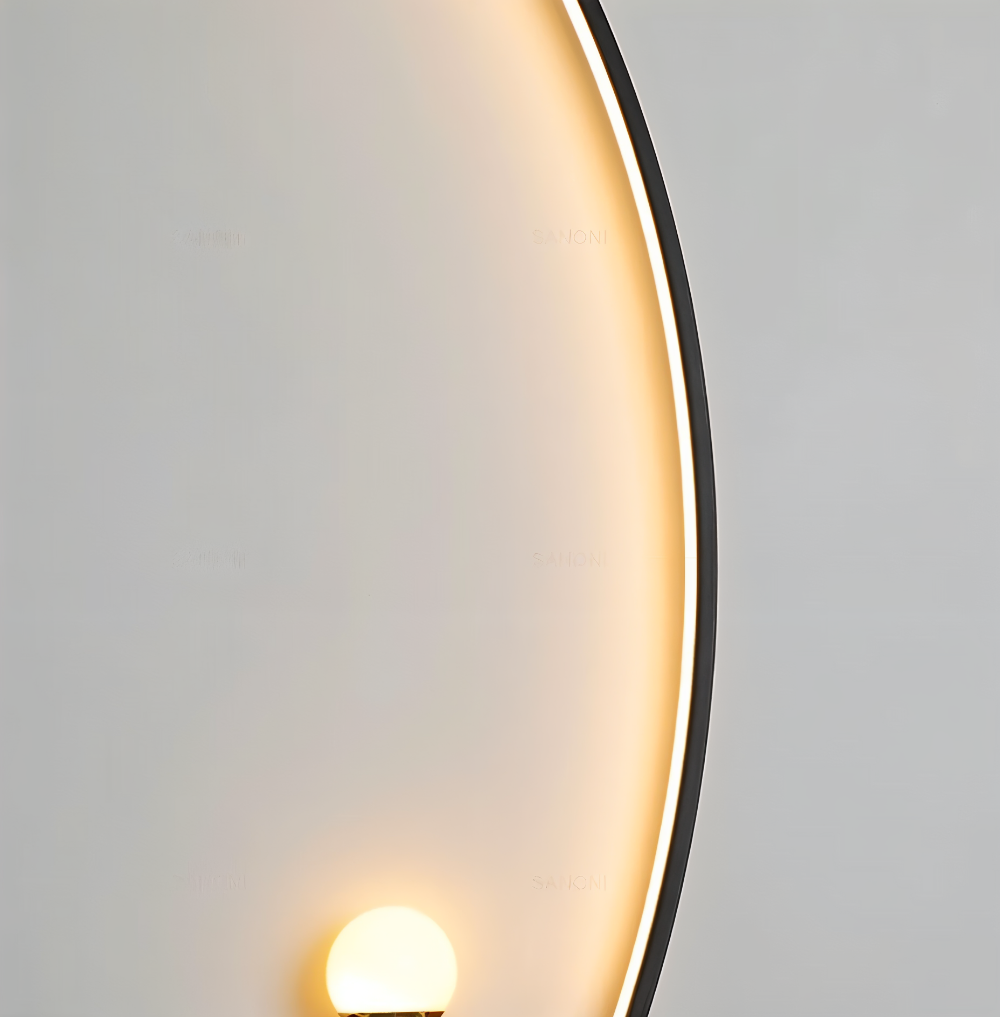 Buet væglampe i aluminium – moderne LED lampe med dæmpbart lys