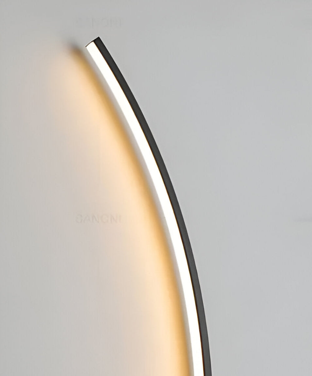 Buet væglampe i aluminium – moderne LED lampe med dæmpbart lys