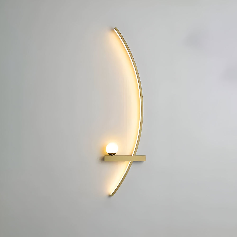 Buet væglampe i aluminium – moderne LED lampe med dæmpbart lys
