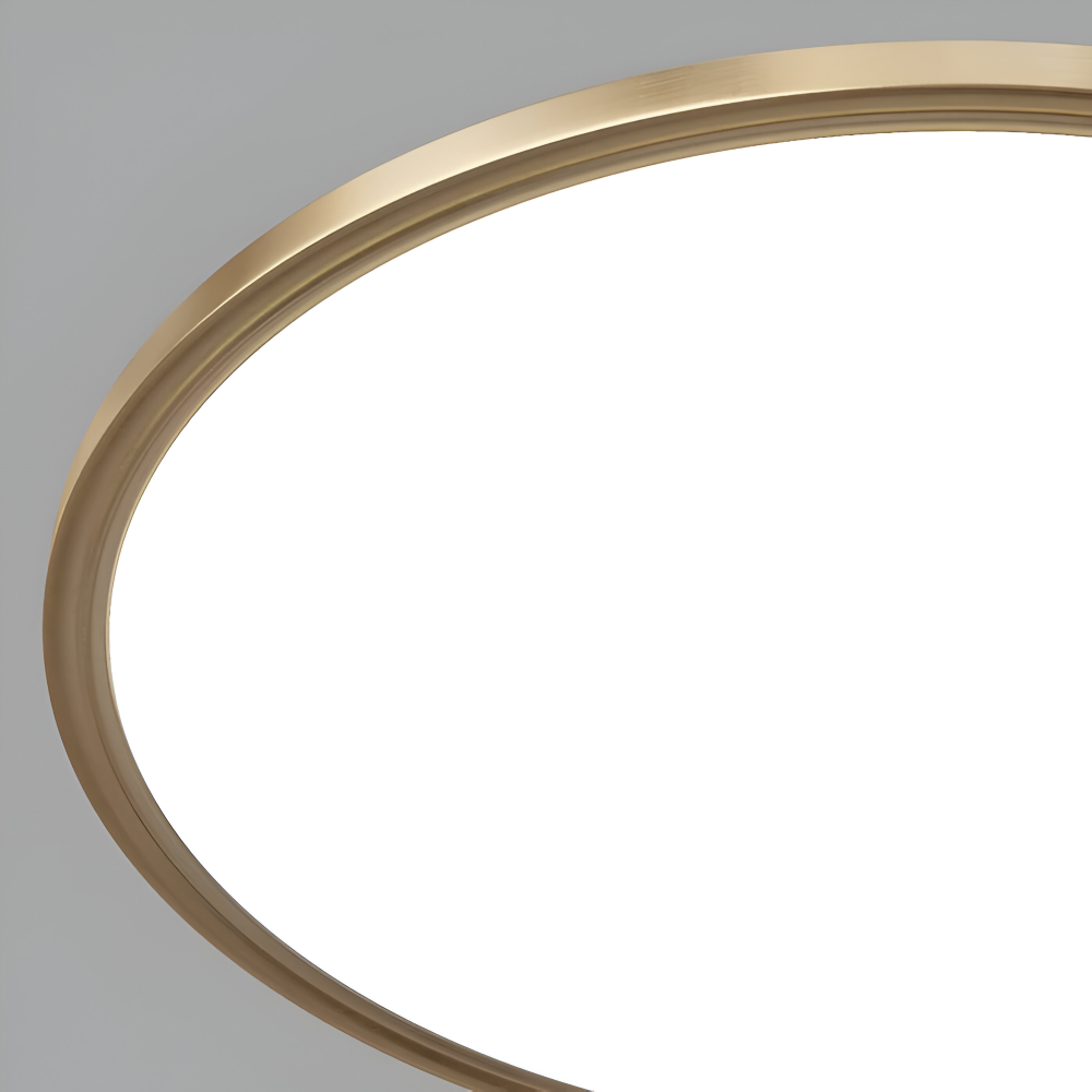 Ultratynd rund LED loftlampe i bronze – elegant og moderne design