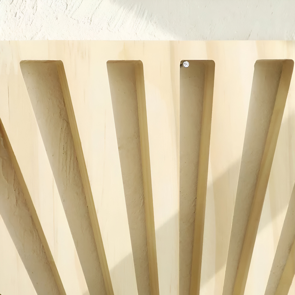 SolAura Hylde – Boho Solstråleformet Træhylde til Planter & Dekor