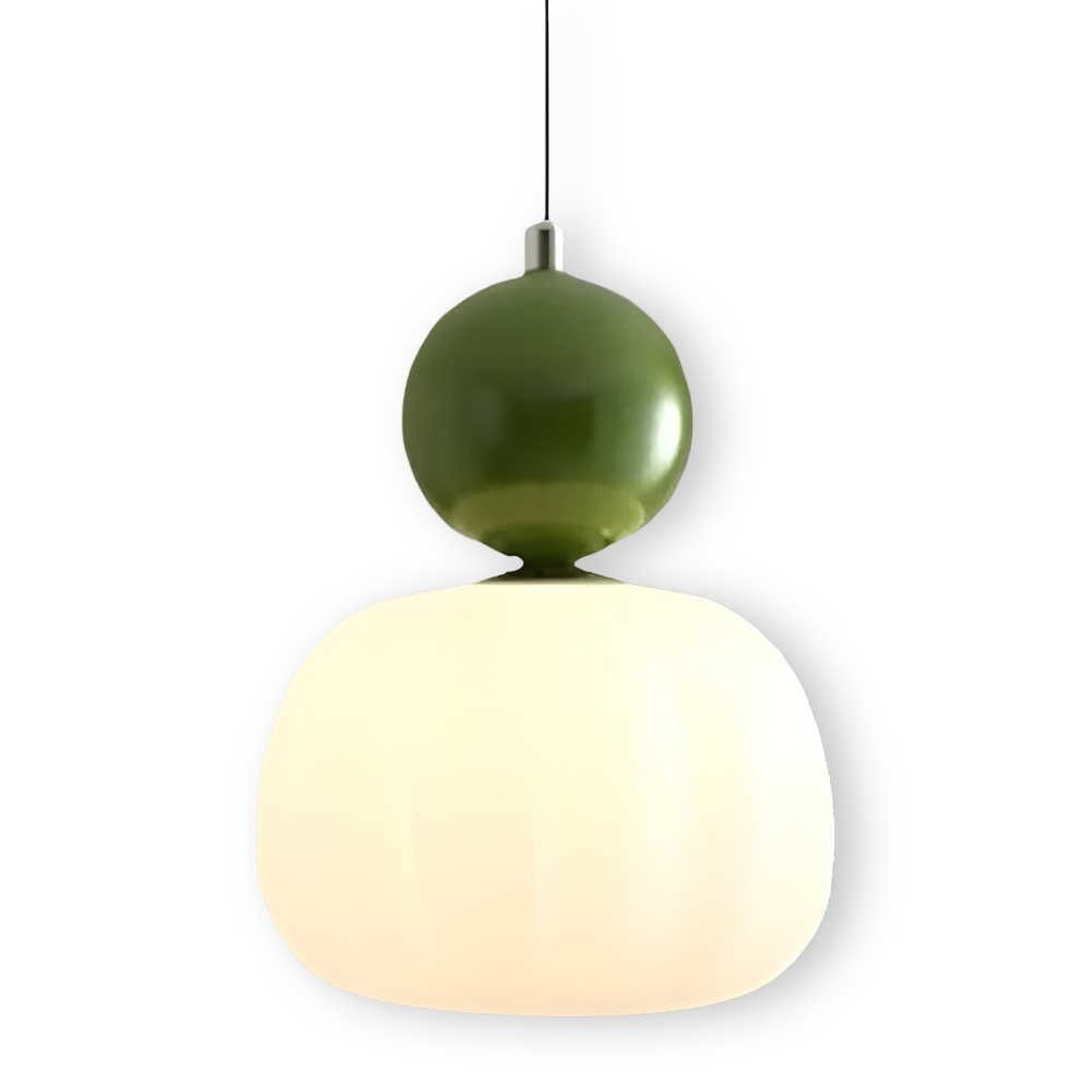 Crémura – Klassisk Art Deco pendellampa i crème og metal