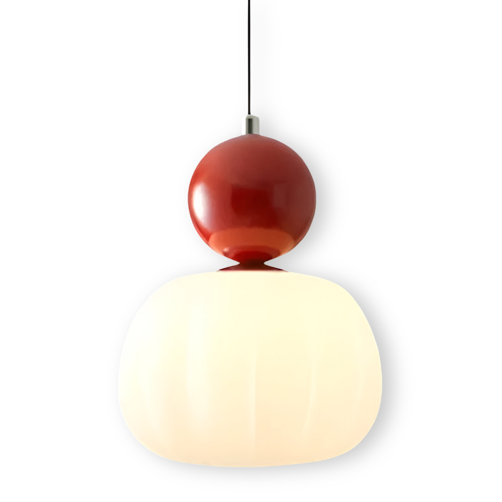 Crémura – Klassisk Art Deco pendellampa i crème og metal
