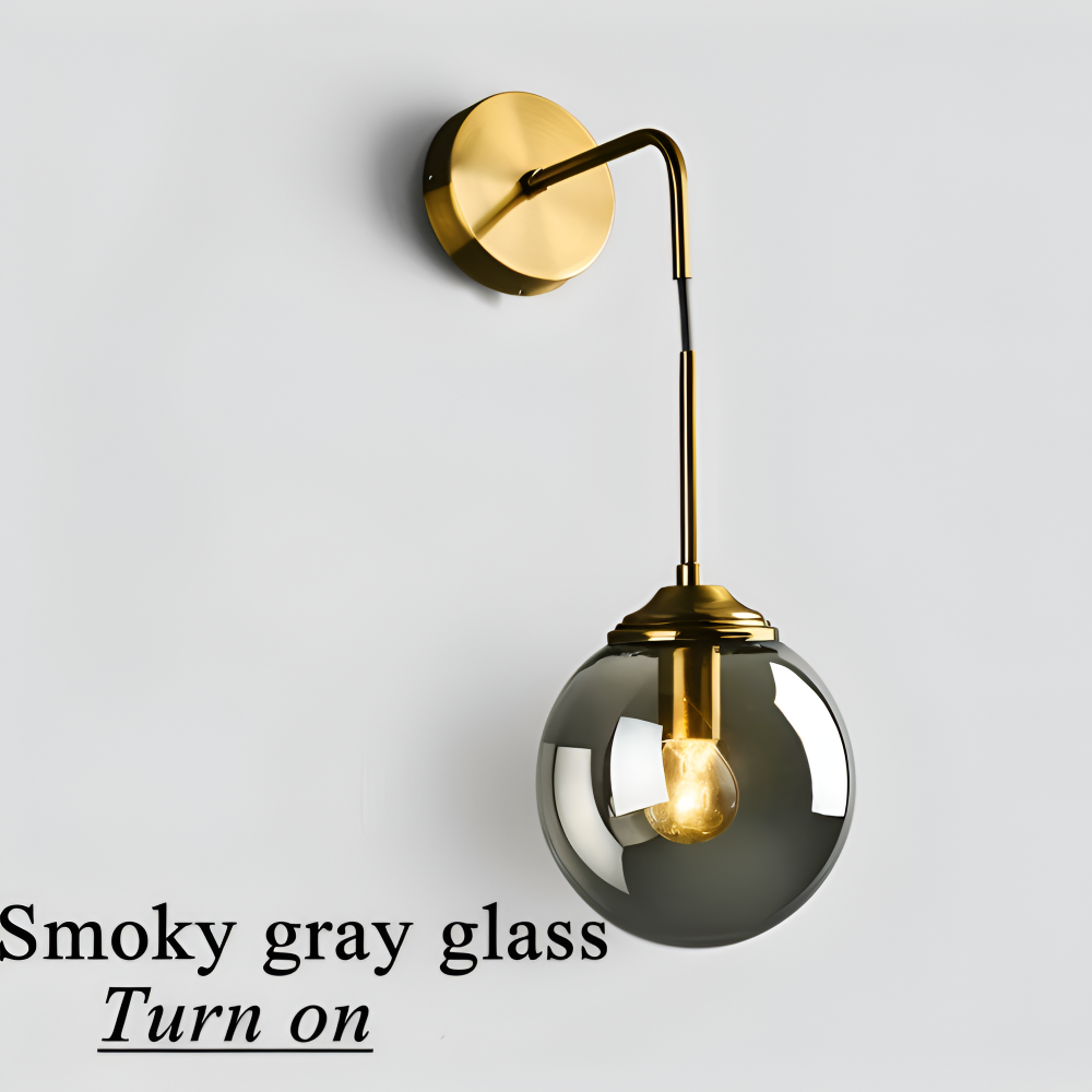Vetrovia Væglampe – Glas- og Metal Væglampe i Retro Industrielt Design