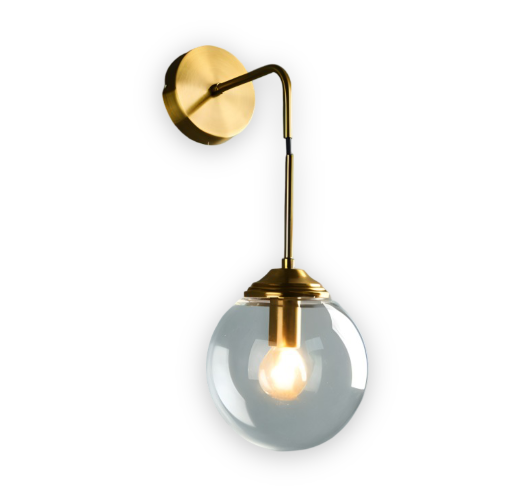 Vetrovia Væglampe – Glas- og Metal Væglampe i Retro Industrielt Design