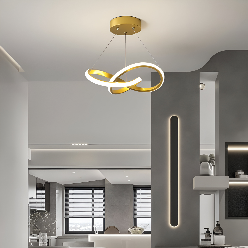SpiraGlow Loftlampe – Moderne LED Loftlampe med Skulpturel Spiraldesign