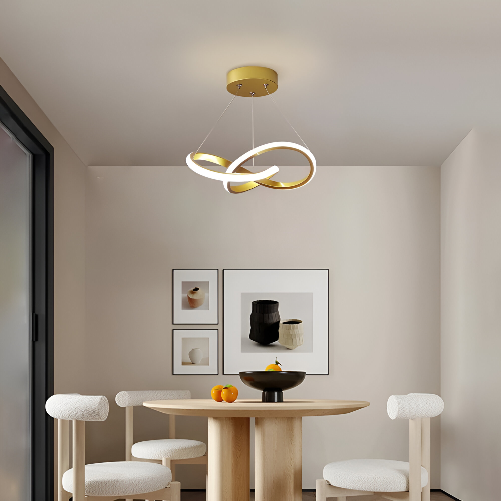 SpiraGlow Loftlampe – Moderne LED Loftlampe med Skulpturel Spiraldesign
