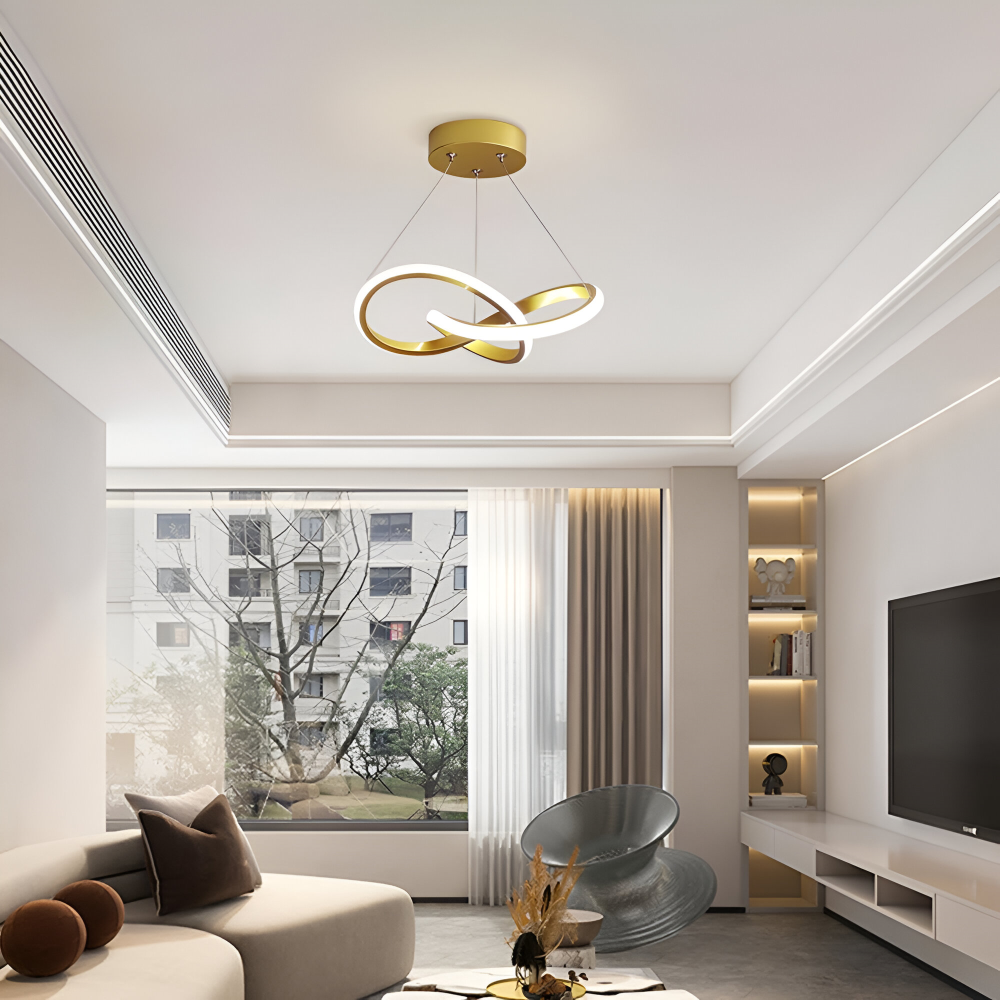 SpiraGlow Loftlampe – Moderne LED Loftlampe med Skulpturel Spiraldesign