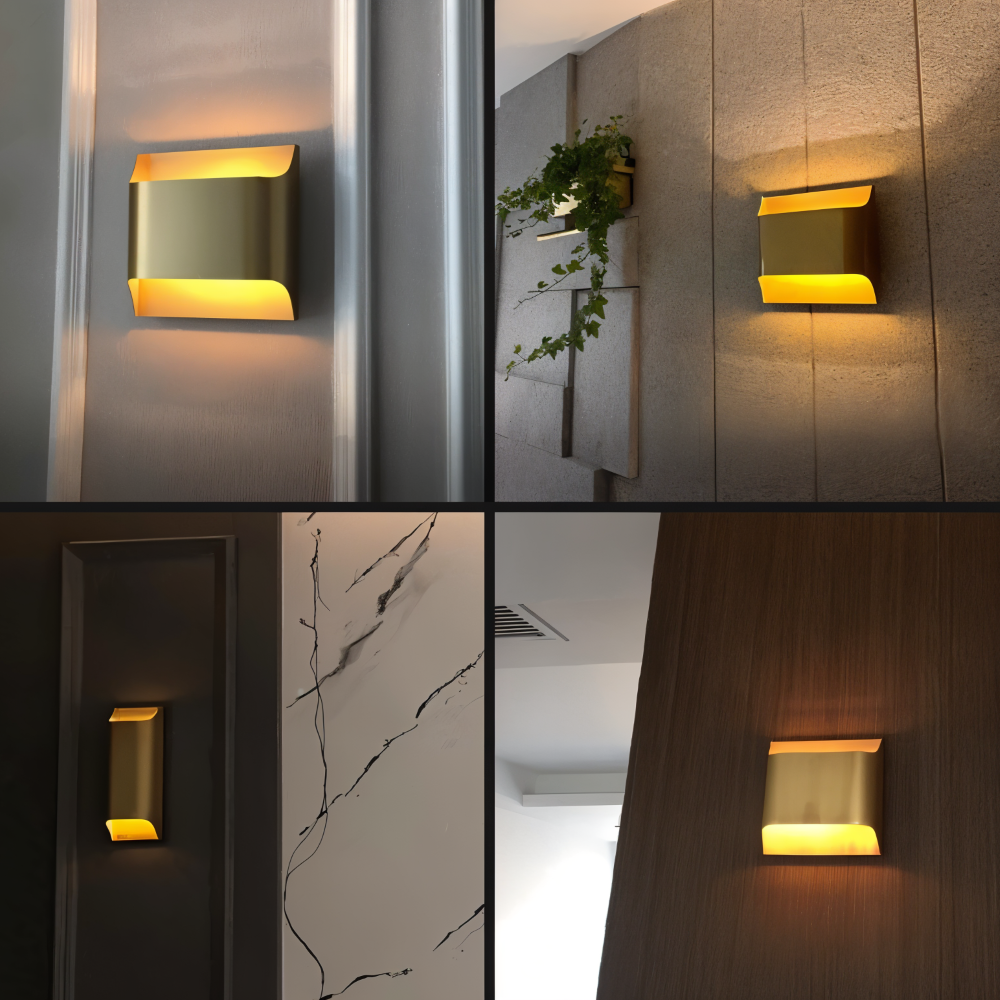 Væglampe i kobber – LED up & down lampe med dæmpbar funktion