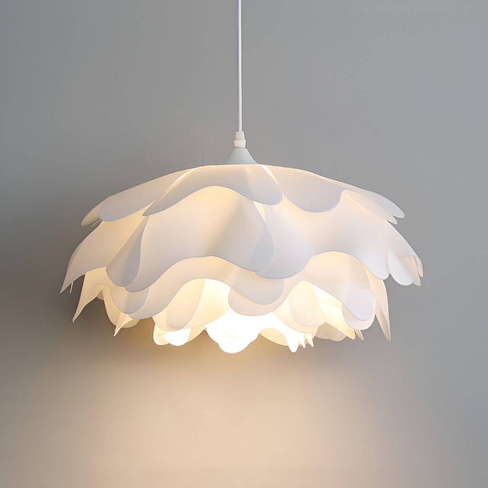 Designer loftlampe med blomsterformet design til spisebord