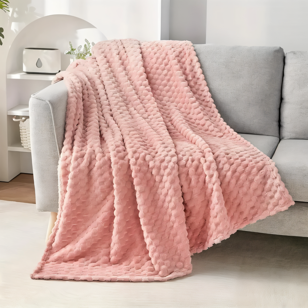 ThermaLuxe Plaid – Tjock Plyschfilt i Elegant Design för Maximal Värme