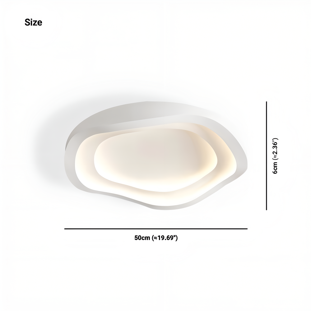 Lumivara Loftlampe – Dæmpbar Hvid LED Loftlampe med Kurvet Minimalistisk Design