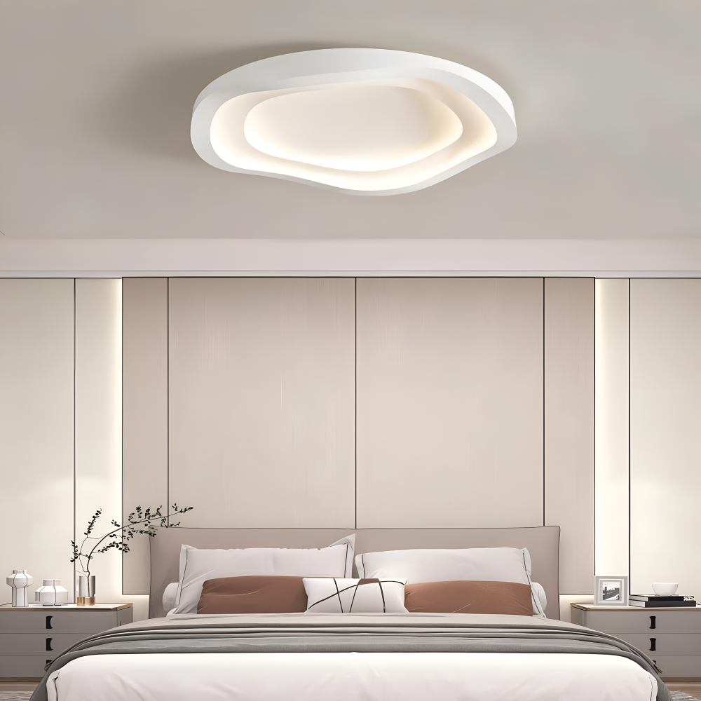 Lumivara Loftlampe – Dæmpbar Hvid LED Loftlampe med Kurvet Minimalistisk Design