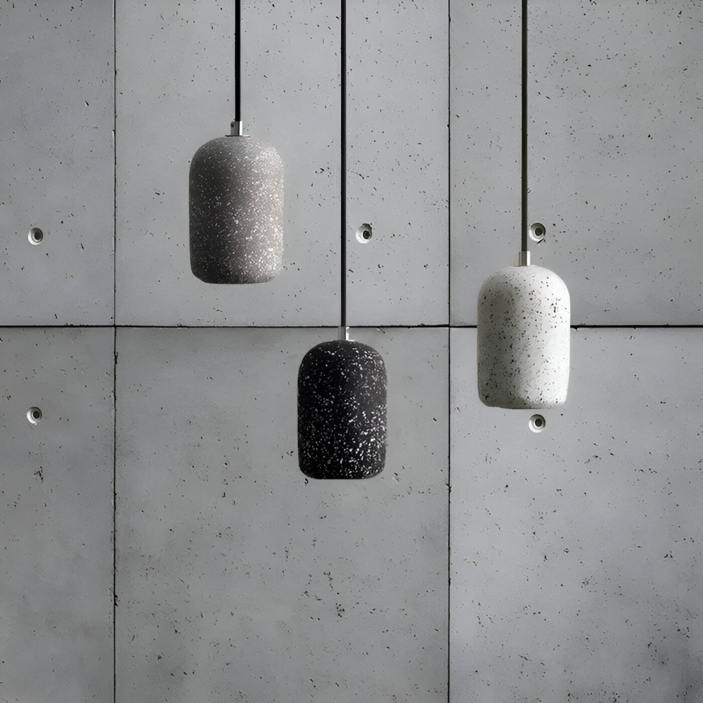Cemora Pendel – Industriel Loftlampe i Cement og Glas