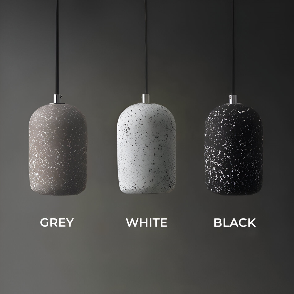Cemora Pendel – Industriel Loftlampe i Cement og Glas