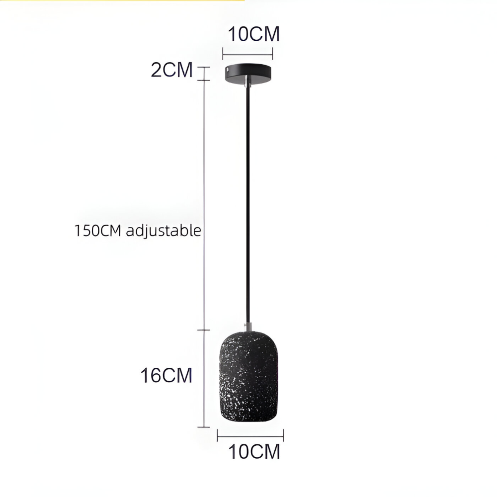 Cemora Pendel – Industriel Loftlampe i Cement og Glas
