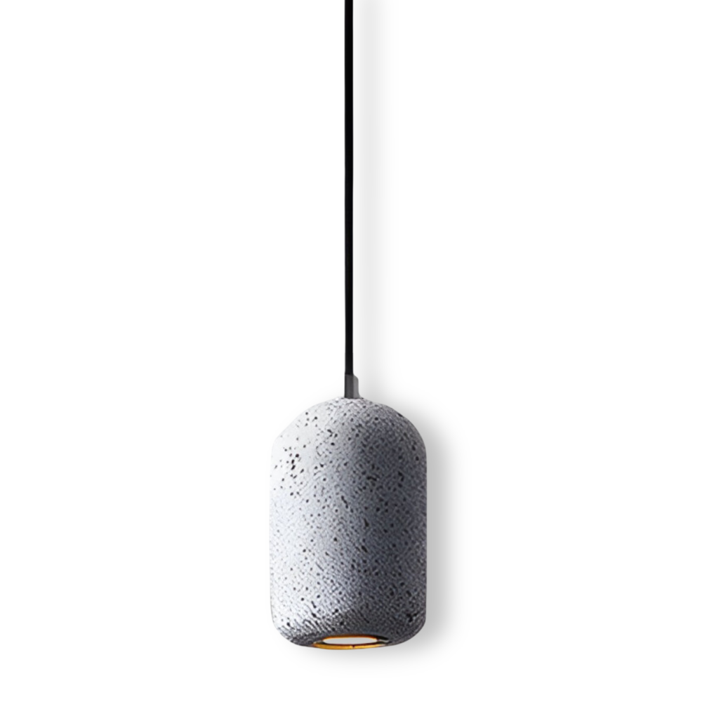 Cemora Pendel – Industriel Loftlampe i Cement og Glas