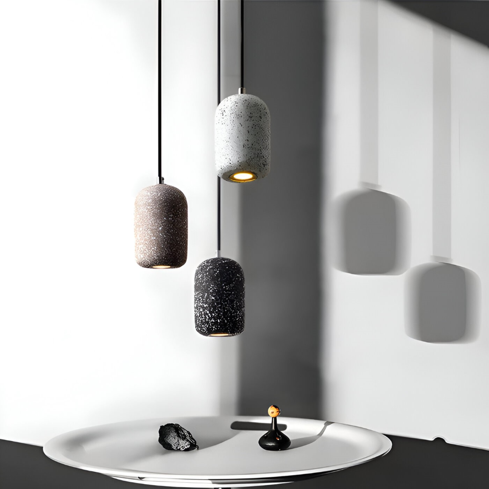 Cemora Pendel – Industriel Loftlampe i Cement og Glas
