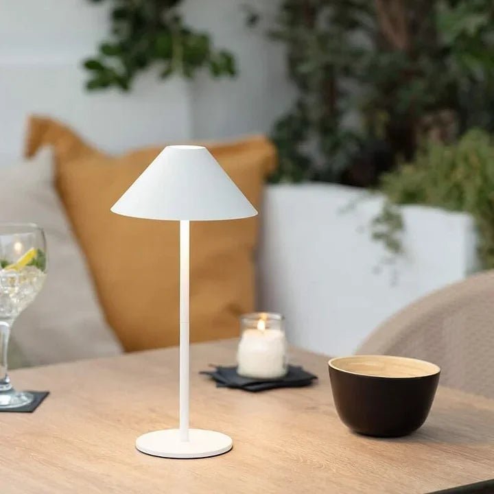 Trådløs sort bordlampe – genopladelig med touch dæmpning