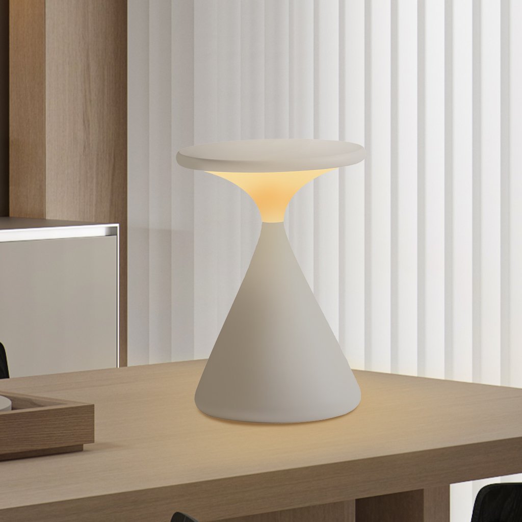 Trådløs bordlampe med timeglas design – dæmpbar LED lampe