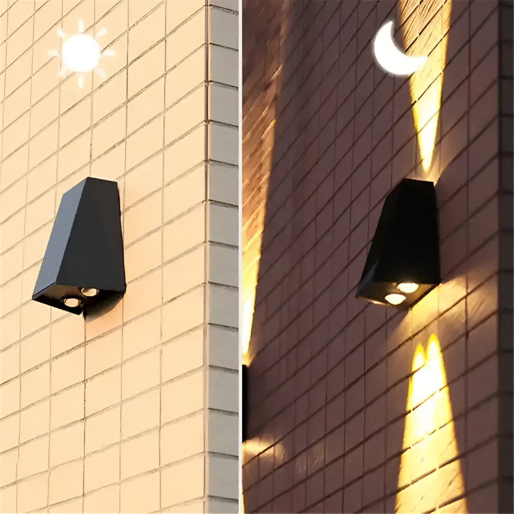 Solcelle væglampe udendørs – LED up & down lampe IP54