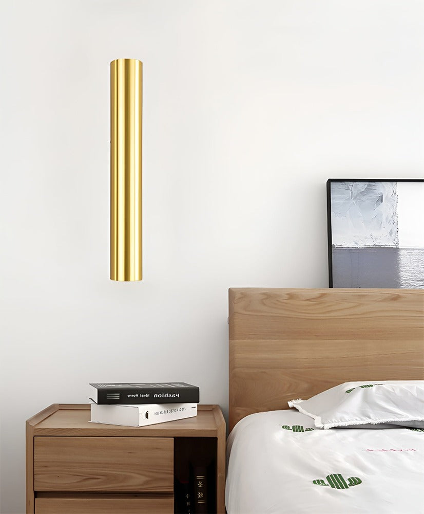 Væglampe med dobbelt lysretning – moderne cylinder lampe i aluminium