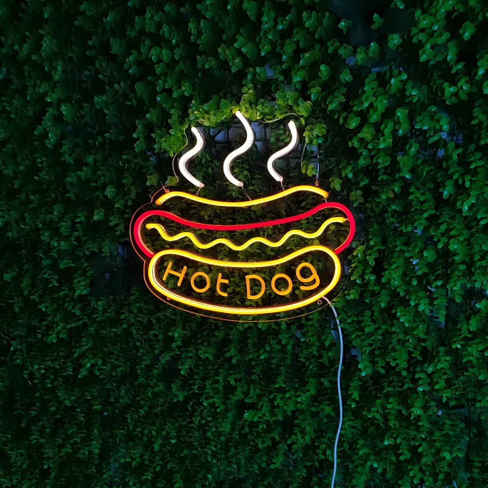 Neonskilt LED fastfood – farverigt skilt til bar og restaurant