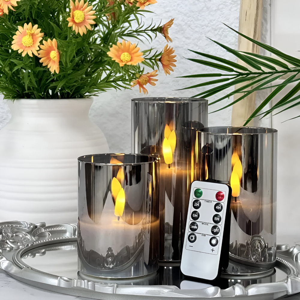 LED stearinlys med 3D design – flammesikre lys med fjernbetjening