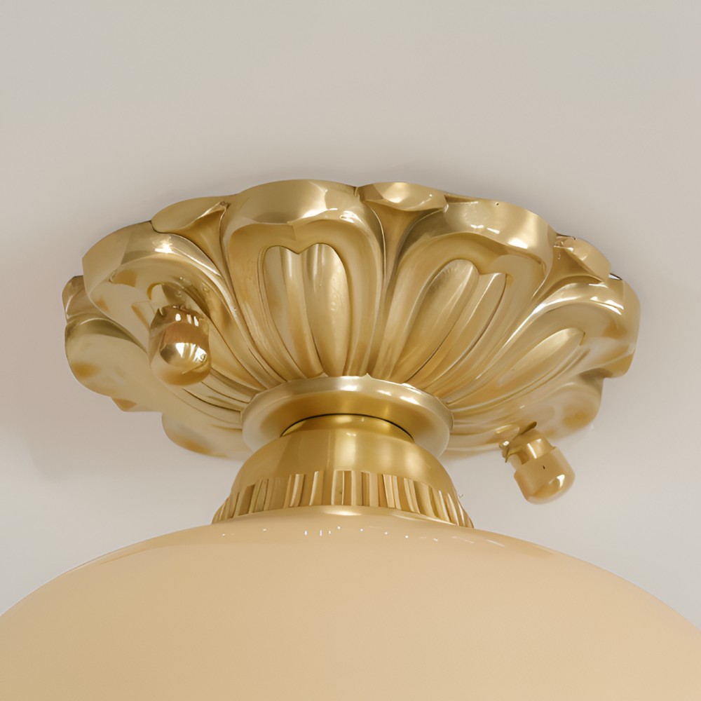 Blomsterformet vintage loftlampe med E27-fatning