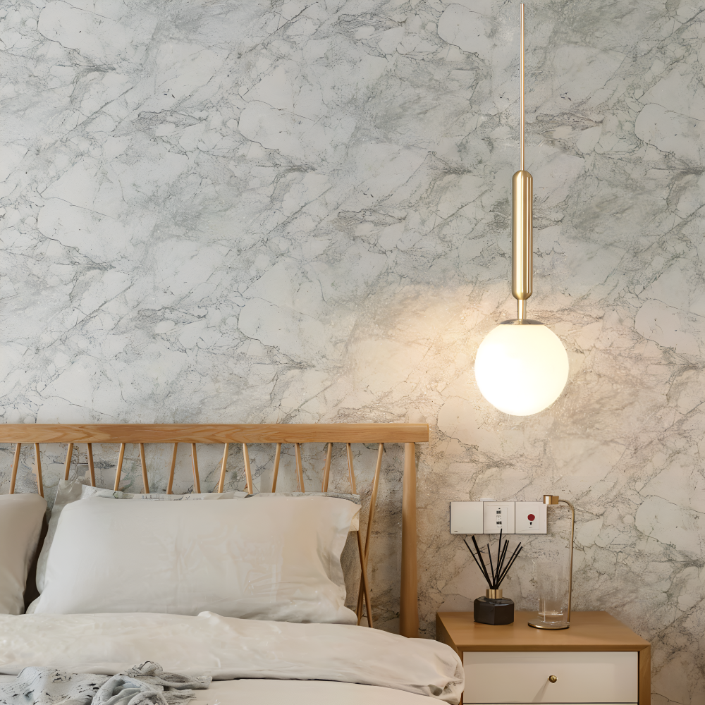 Hvid glas pendellampe – moderne nordisk design med blødt lys