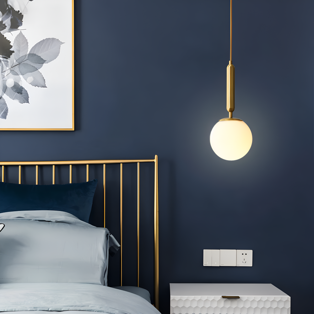 Hvid glas pendellampe – moderne nordisk design med blødt lys