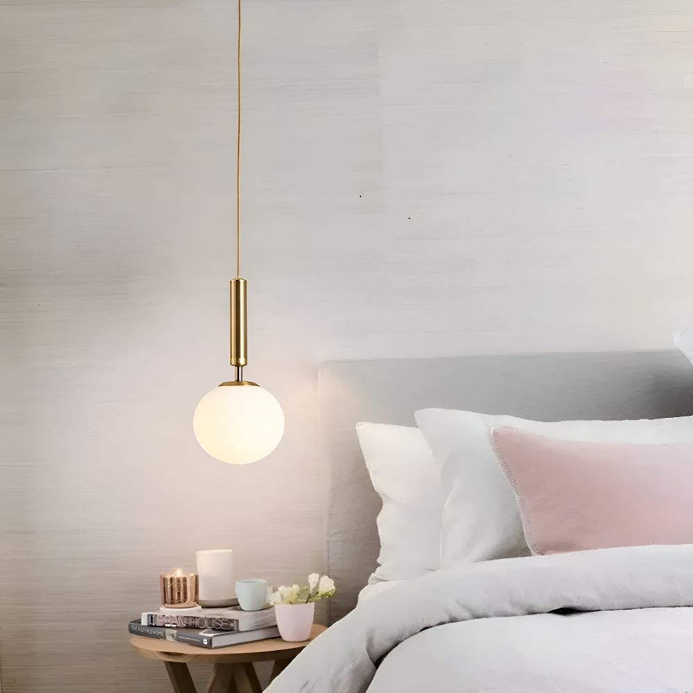 Hvid glas pendellampe – moderne nordisk design med blødt lys