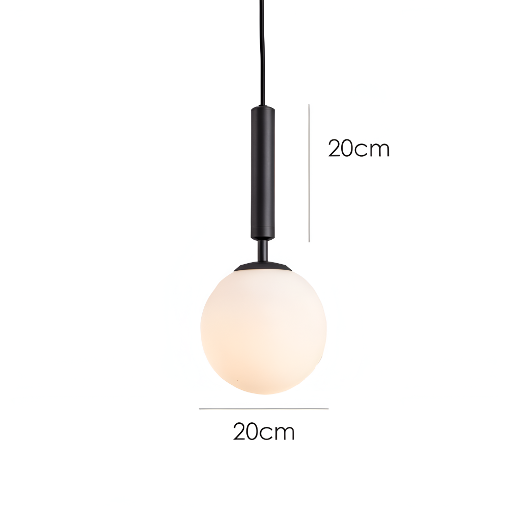 Hvid glas pendellampe – moderne nordisk design med blødt lys