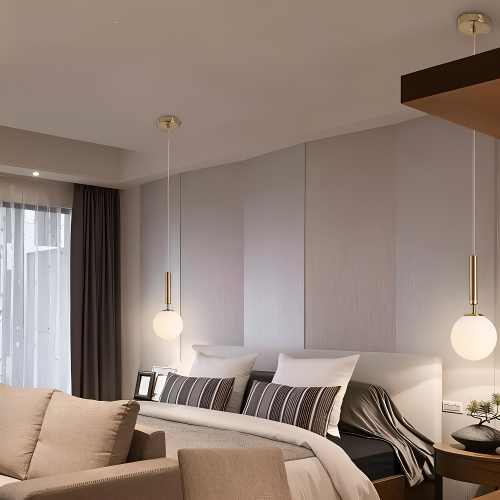 Hvid glas pendellampe – moderne nordisk design med blødt lys