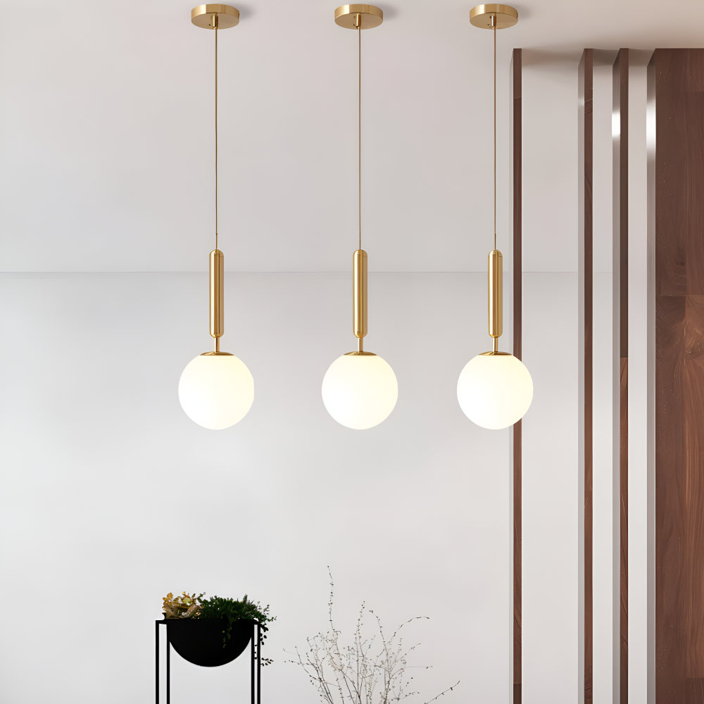 Hvid glas pendellampe – moderne nordisk design med blødt lys