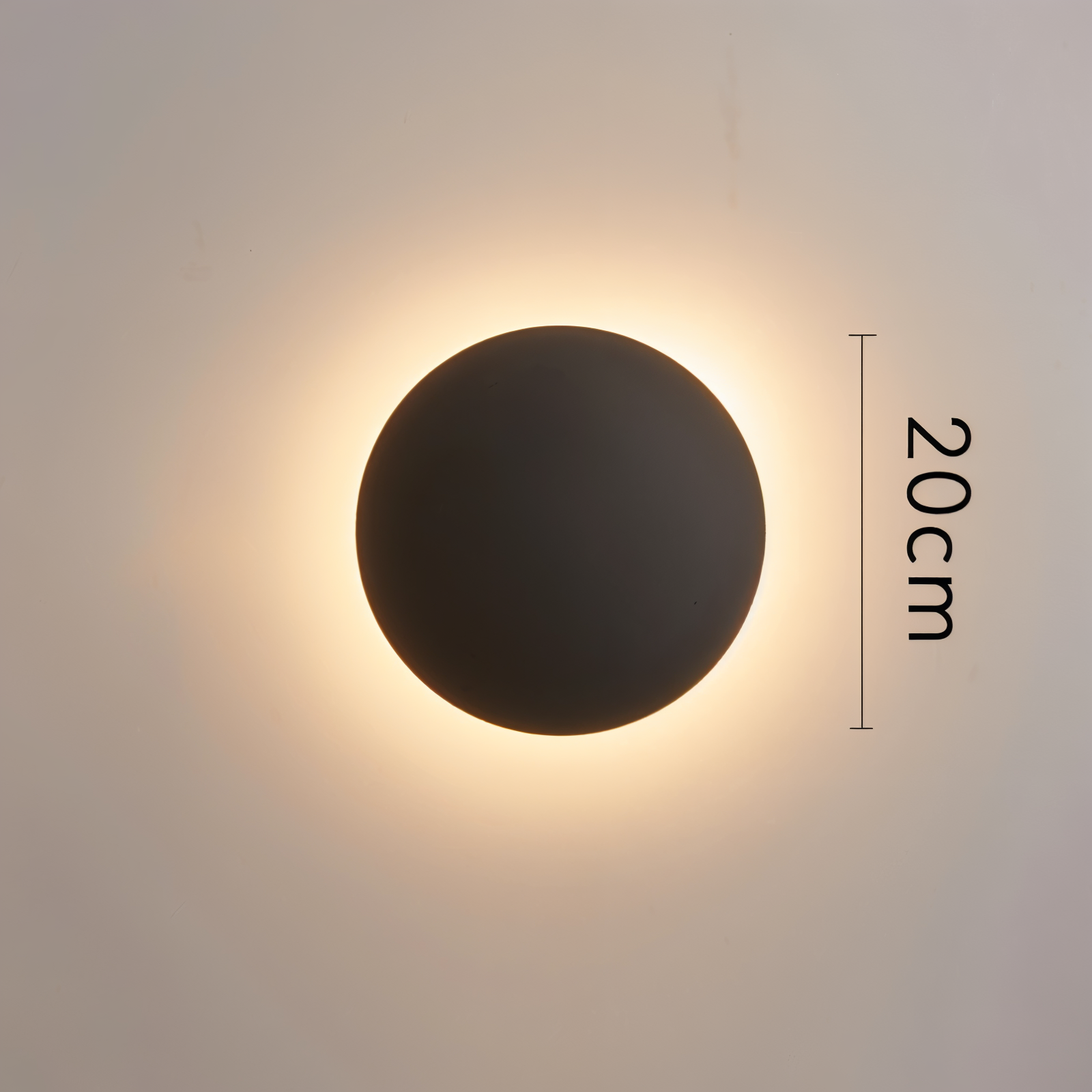 Lunaris – Moderne Rund LED Væglampe i Metal med Varmt Lys