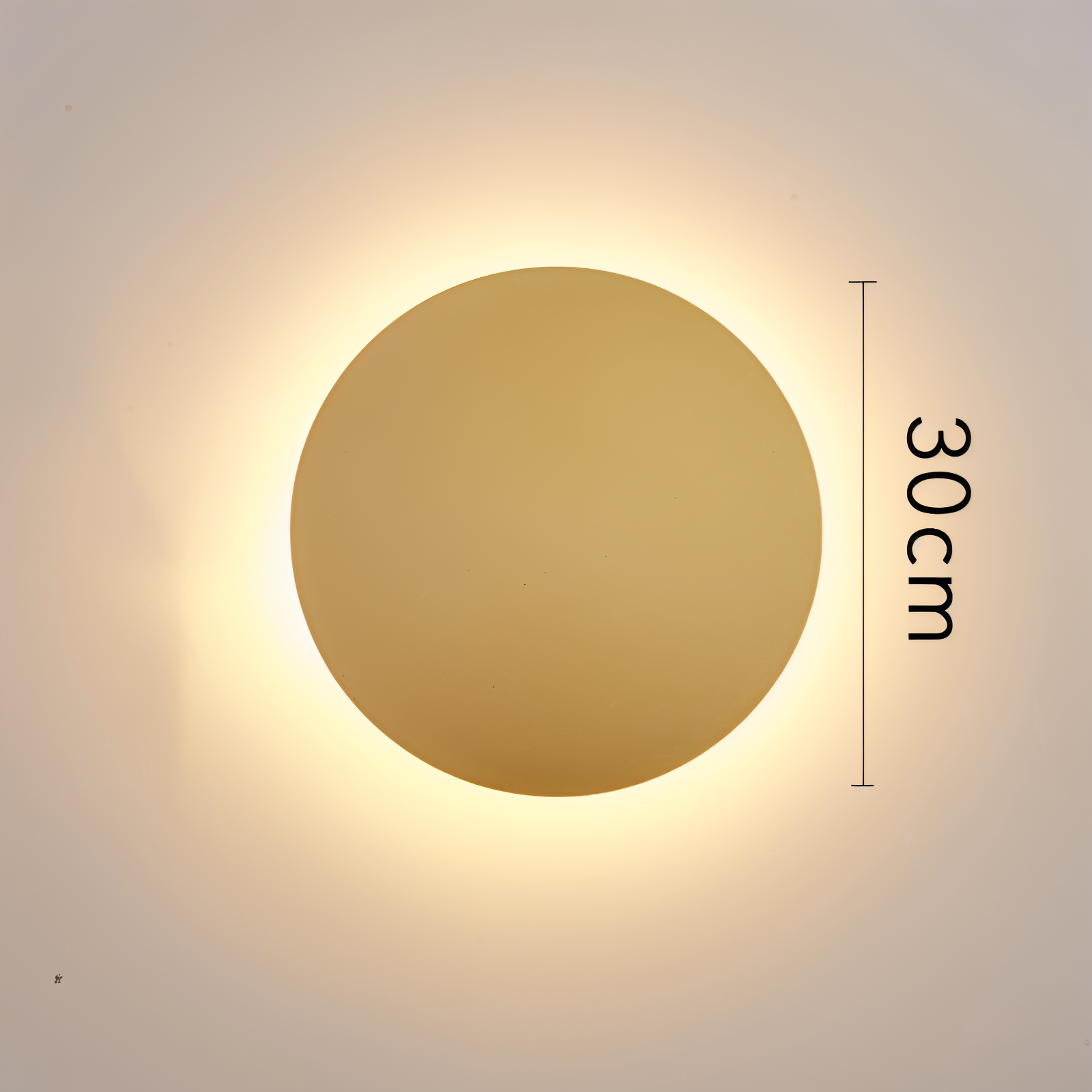 Lunaris – Moderne Rund LED Væglampe i Metal med Varmt Lys