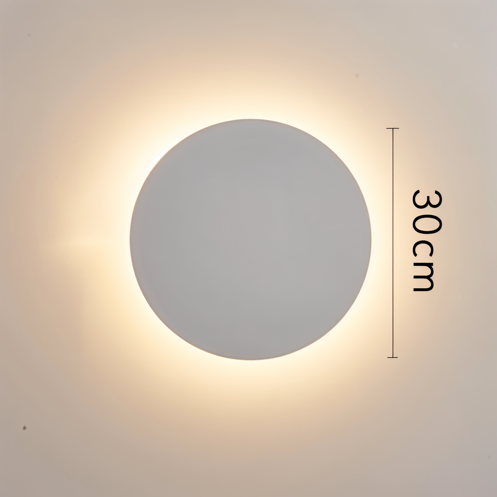 Lunaris – Moderne Rund LED Væglampe i Metal med Varmt Lys