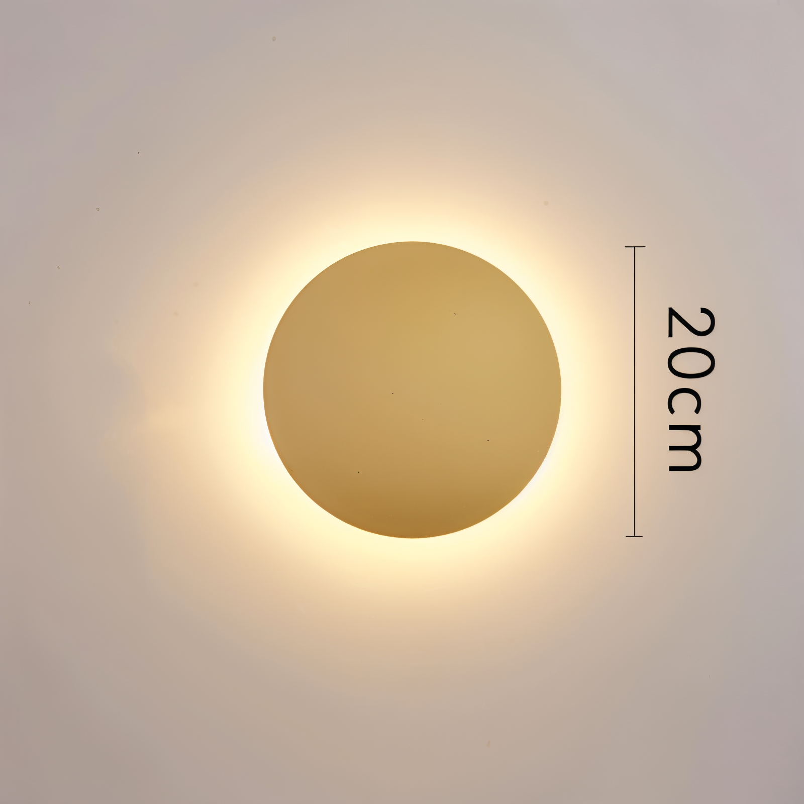 Lunaris – Moderne Rund LED Væglampe i Metal med Varmt Lys