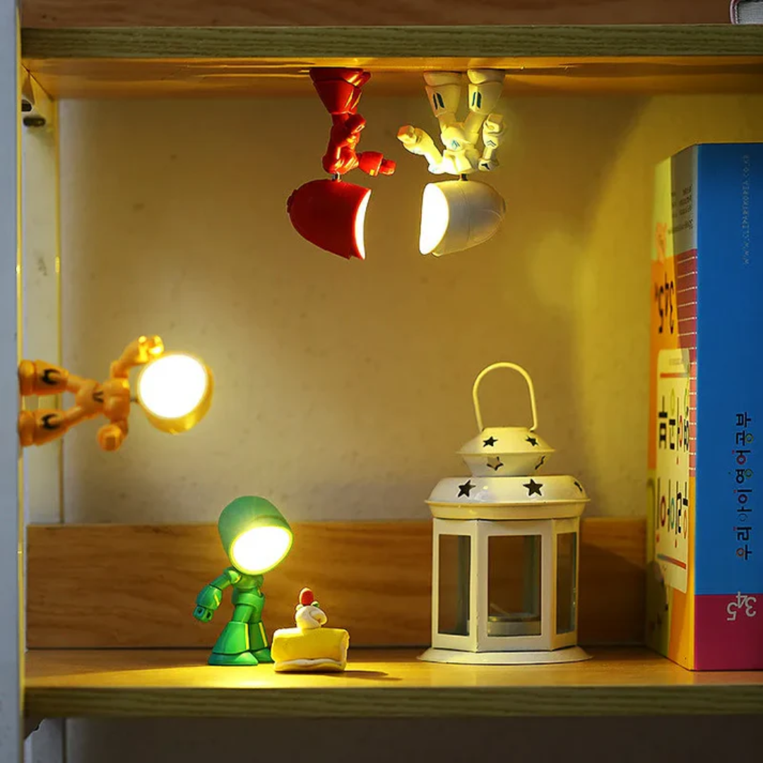 Trådløs LED-robotlampe til bord og børneværelse