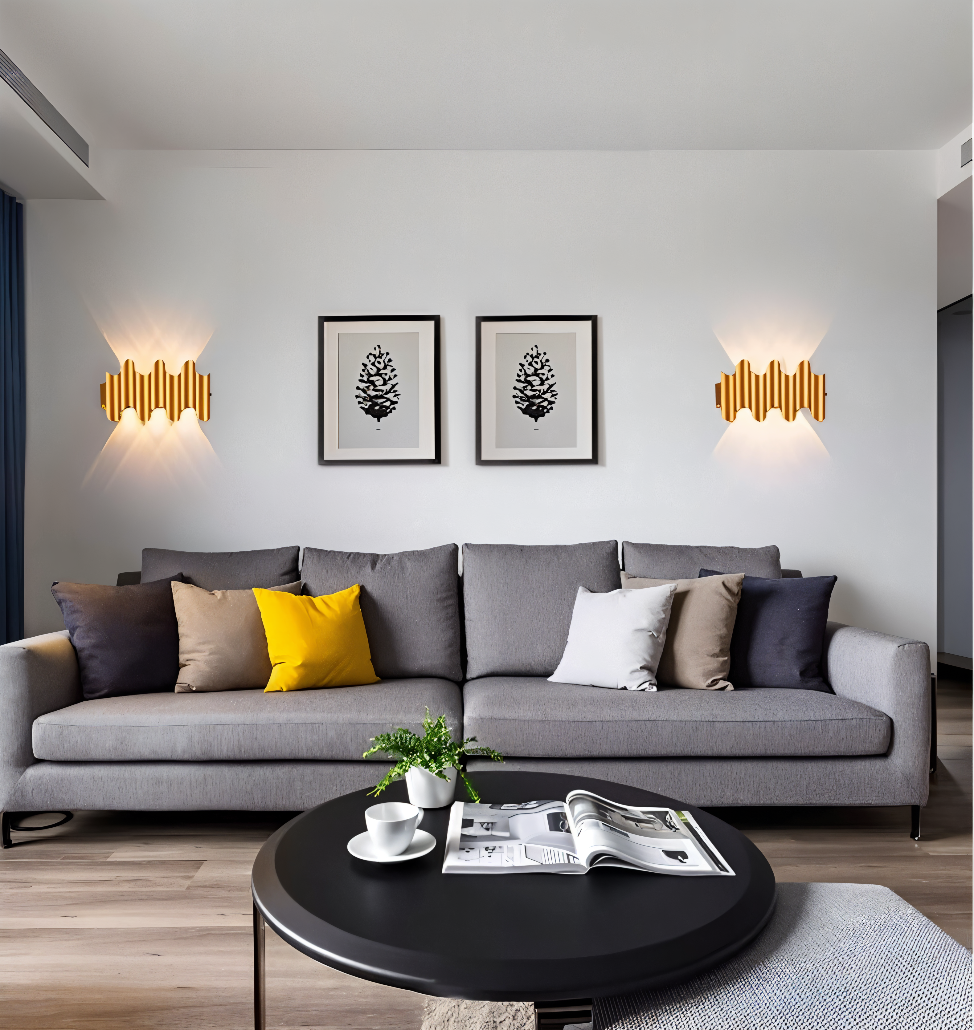 Noctera – Sort & Guld Væglampe i Moderne LED-design