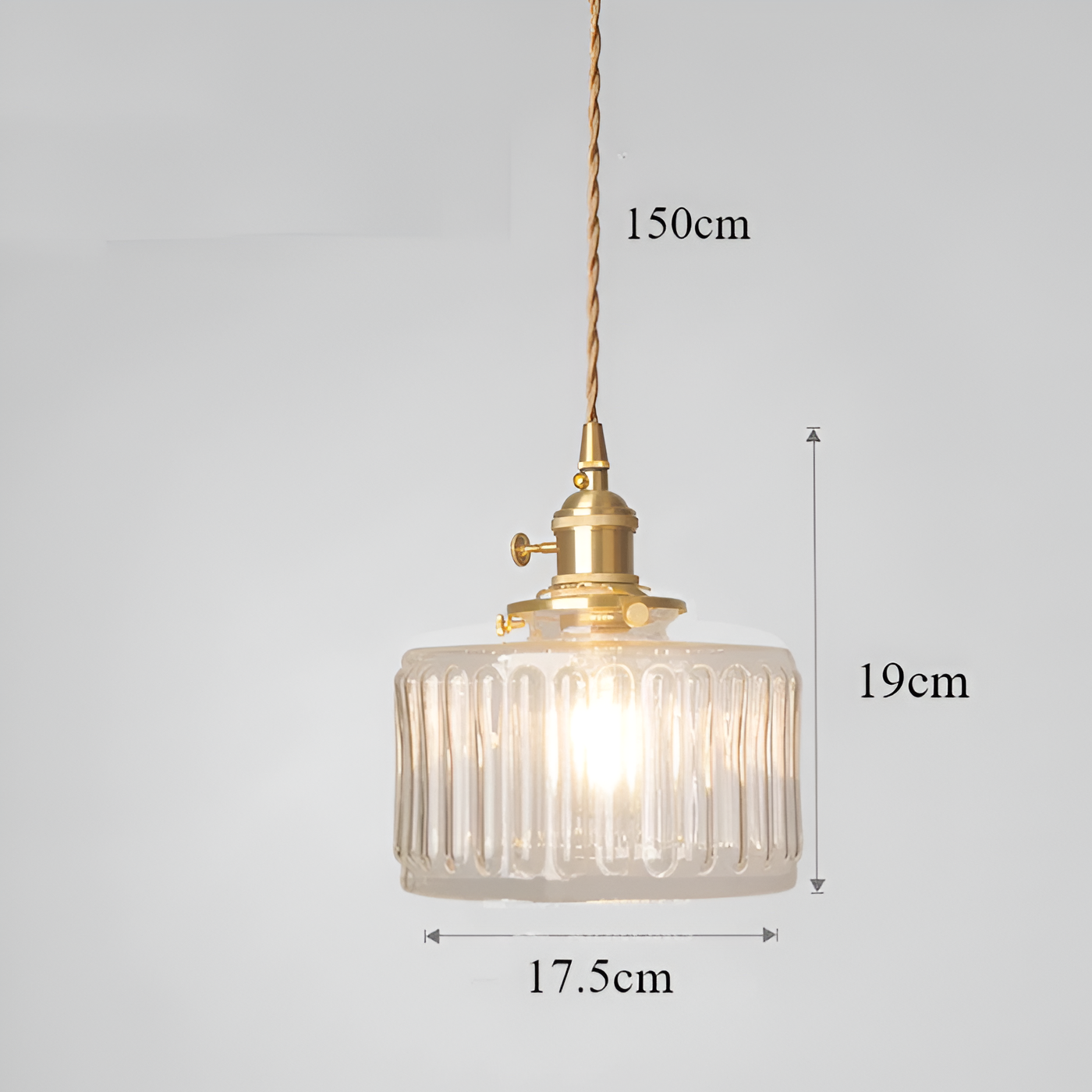 Verluna – Vintage Grøn Pendellampe i Cylindrisk Glasdesign