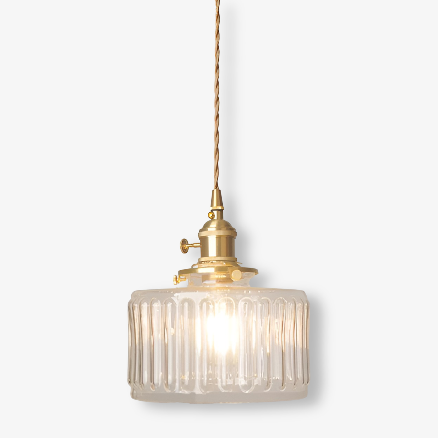 Verluna – Vintage Grøn Pendellampe i Cylindrisk Glasdesign