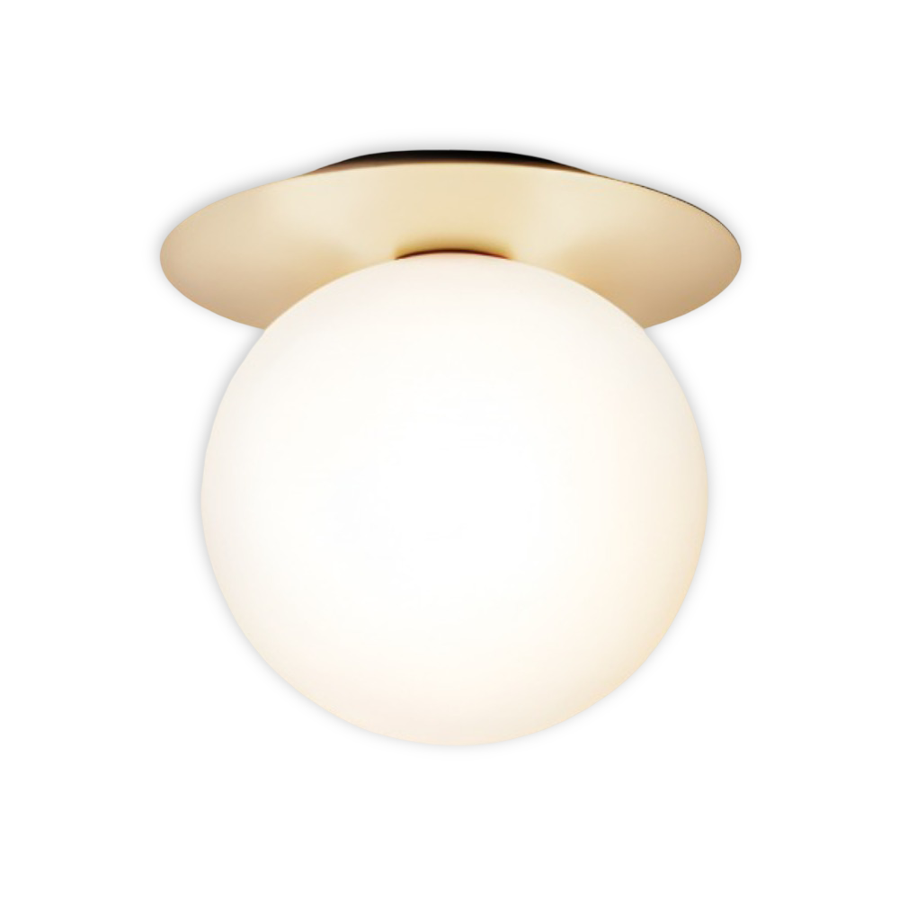Elegant loftlampe med matteret eller klar glaskugle