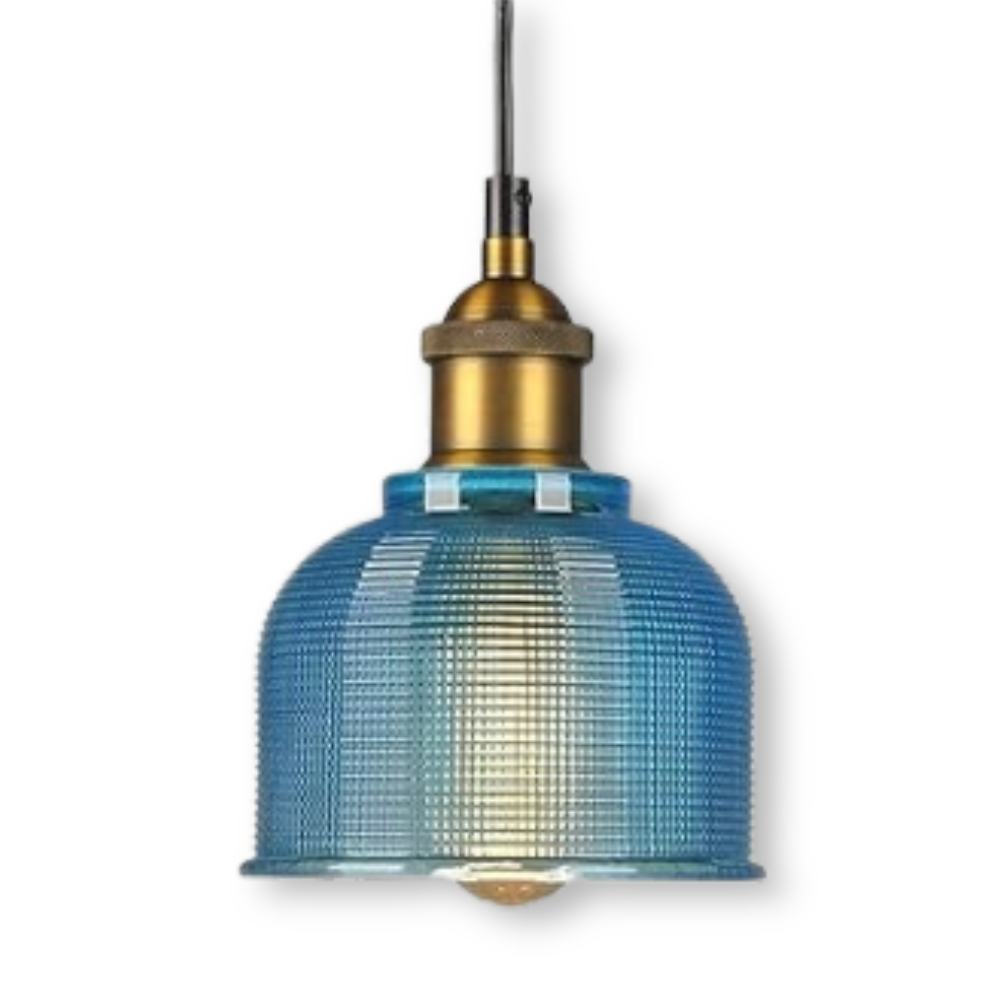 Retro farvet glas loftlampe i moderne design