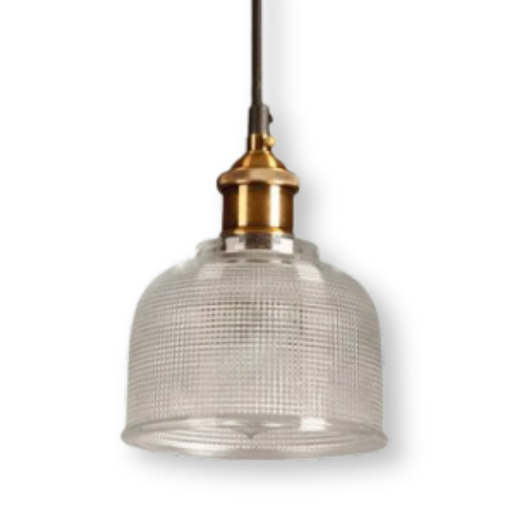 Retro farvet glas loftlampe i moderne design