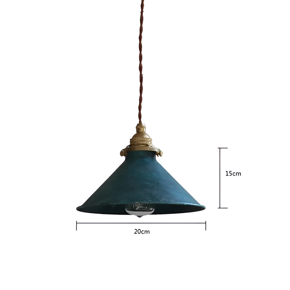 Industriel pendellampe i metal – konisk vintage loftlampe