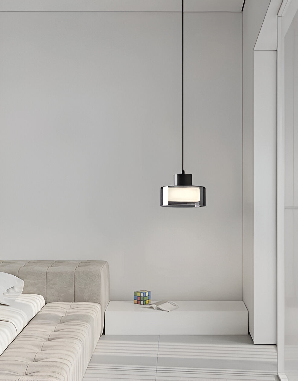 FumoGlas Pendel – Cirkulær Røgglas Pendellampe i Moderne Minimalistisk Design